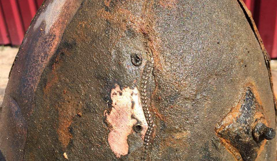 В Бобруйском районе найден шлем, которому предположительно около тысячи лет