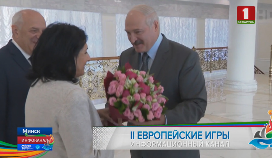 Александр Лукашенко принял высоких гостей II Европейских игр во Дворце Независимости