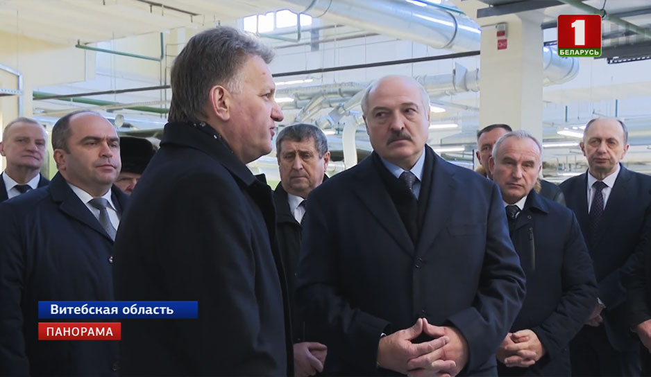 Александр Лукашенко посетил Оршанский льнокомбинат