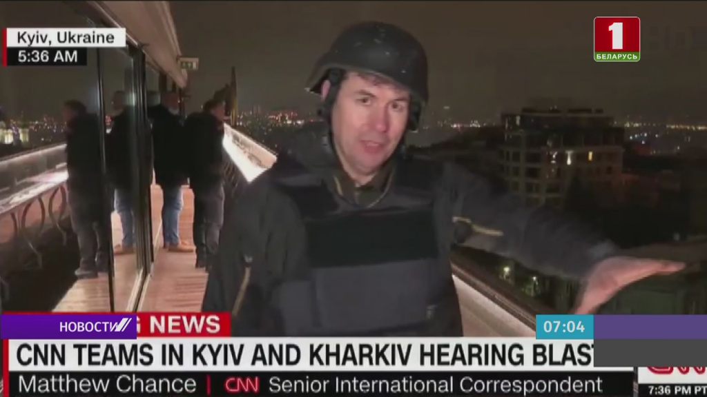 Мэтью Ченз ведет прямой эфир из Киева