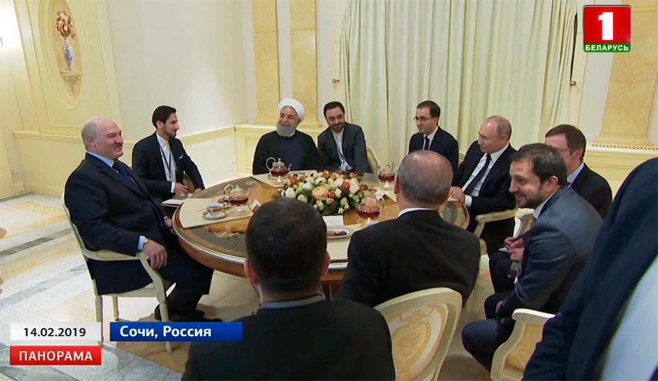  Александр Лукашенко встретился с президентами Реджепом Эрдоганом и Хасаном Рухани в Сочи