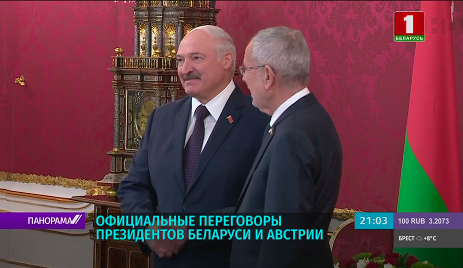 Официальные переговоры президентов Беларуси и Австрии 