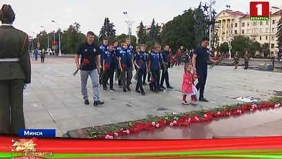 К акции "Беларусь помнит" сегодня присоединились спортсмены