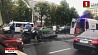 Девушка-мотоциклист попала в ДТП на проспекте Независимости