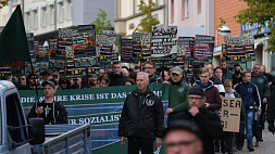 Немцы вышли на акции протеста против антироссийских санкций