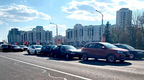Шесть автомобилей столкнулись на проспекте Дзержинского в Минске