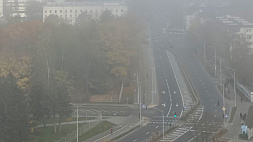 На дорогах Минска затруднена видимость из-за тумана