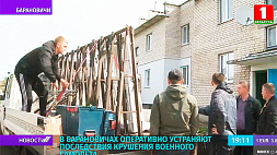 В Барановичах оперативно устраняют последствия крушения военного самолета