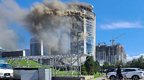 В Астане тушат пожар в 26-этажном  жилом здании