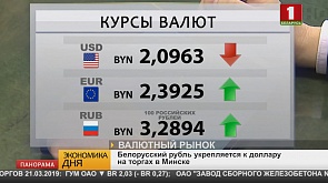 Белорусский рубль укрепляется к доллару на торгах в Минске