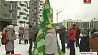 Четырехметровая вязаная елка выросла в Минске