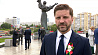 Торжественная церемония возложения цветов прошла у стелы "Минск - город-герой"