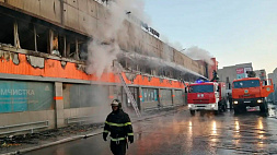 На самом крупном вещевом рынке в Казахстане произошел пожар
