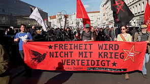 Антивоенный митинг прошел в Берлине