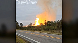 В американском штате Арканзас взорвался газопровод, огонь перекинулся на лес