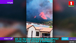 Из-за лесных пожаров эвакуируют туристов из отелей в Мармарисе на западе Турции