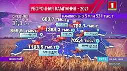 5 млн 530 тыс. тонн зерна на сегодня намолотили белорусские аграрии