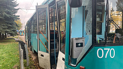 Легковушка столкнулась с трамваем в Минске