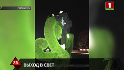 В Светлогорске на Набережной площади вандалы изуродовали скульптуру "Дама и джентльмен"