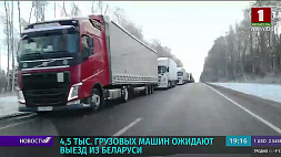 Очереди на границе - 4,5 тыс. грузовых машин ожидают выезд из Беларуси 