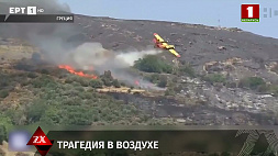 На греческом острове Эвбея во время тушения лесных пожаров разбился самолет спасателей