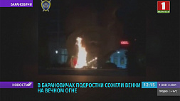 В Барановичах подростки сожгли венки на Вечном огне