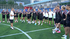 Сборная Беларуси по футболу готовится к матчу против Румынии