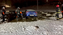 Ехал по навигатору и провалился под лед: в Минском районе спасатели вытащили авто из озера