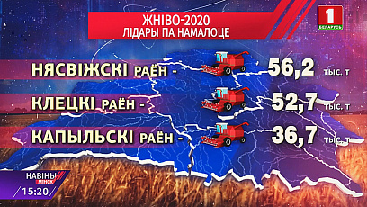 У Мінскай вобласці аграрыі ўбралі 21,3 % хлебнай нівы