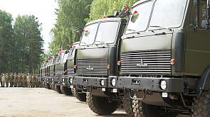 Новые МАЗы поступили на вооружение белорусской армии 