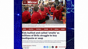 В Великобритании детей дразнят "вонючими", так как они не могут купить зубную пасту или мыло