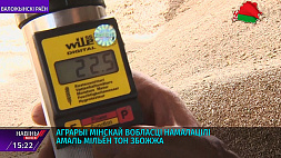 Аграрии Минской области намолотили  почти миллион тонн зерна