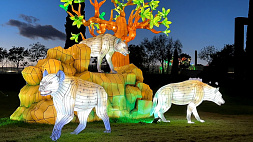 В технозоопарке Мадрида представили более пятисот световых скульптур животных 