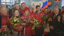 Олимпийская чемпионка Анна Гуськова и вся команда фристайлистов возвратилась на родину