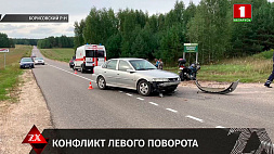 В Борисовском районе водитель "опеля" при повороте налево не уступил дорогу байкеру на "ямахе" 