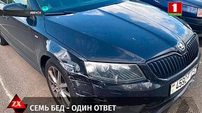 В Минске пьяный водитель повредил семь автомобилей