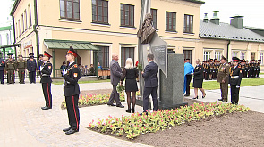 На территории Полоцкого кадетского училища открыли памятник Герою Беларуси Никите Куконенко