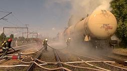 Спасатели провели масштабный этап учений на железной дороге в Пуховичском районе
