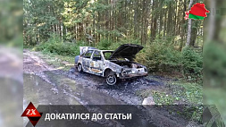 Угнанный у жителя Борисова автомобиль нашли сгоревшим в лесу в Докшицком районе