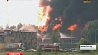 Крупный пожар на нефтебазе под Киевом