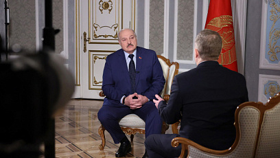 Александр Лукашенко дает интервью информационному агентству Associated Press