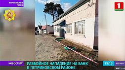 По факту разбойного нападения на отделение банка в Петриковском районе возбудено уголовное дело 