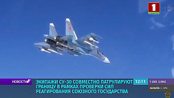 Экипажи истребителей Су-30СМ Беларуси и России отработали совместное патрулирование госграницы