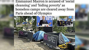 Макрон отправил спецназ убирать лагеря бездомных на берегу Сены перед Олимпиадой в Париже