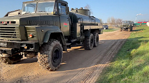 Проверка боеготовности ВС Беларуси: грузовики подготовлены к многокилометровому маршу