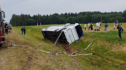 Произошла авария с туристическим автобусом в Витебском районе 