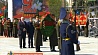 У Вечного огня в Минске прошла праздничная  церемония возложения цветов и венков к монументу Победы 