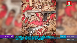 Боевой арсенал оружия изъяли бойцы ГУБОП у пенсионера из Могилева