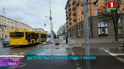 Штормовой ветер в Минске -  повалены деревья, светофоры и столбы, сорваны крыши