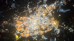 Сверкающая паутинка - так выглядит Минск с высоты Международной космической станции